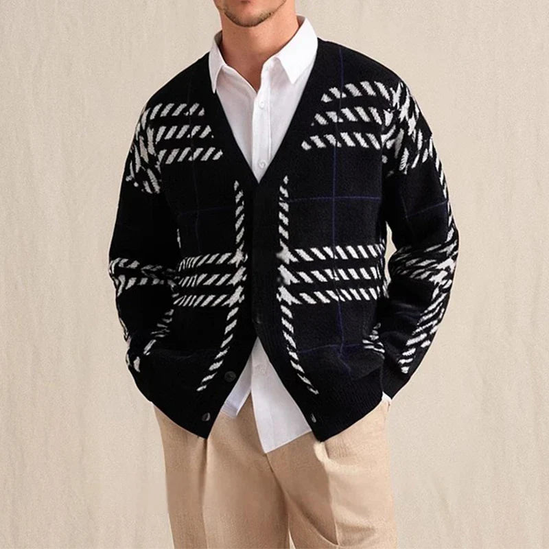 FEDERICO ALESSANDRO GEOMETRIC CARDIGAN